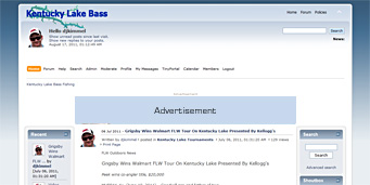 Thumbnail image of KentuckyLakeBass.com website