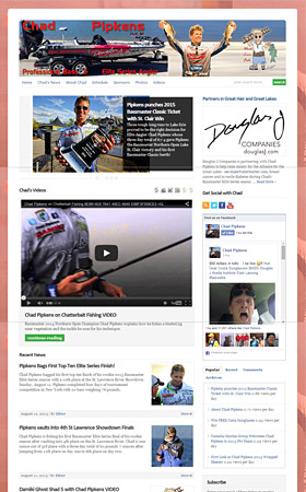Screen shot of JonathonVandam.com tournament angler website designed and managed by AnglerHosting.com Screen shot of ChadPipkens.com tournament angler website designed and managed by AnglerHosting.com