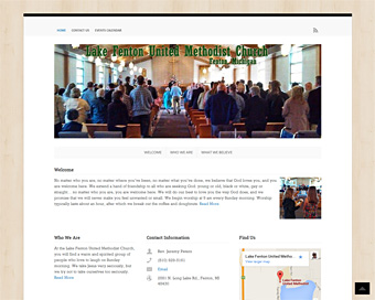 Screenshot thumnail of LakeFentonUMC.org website