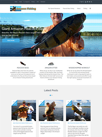 Thumbnail screenshot of the Amazon Fishing dot net website