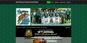 Thumbnail screenshot of the Michigan Bass Masters club website